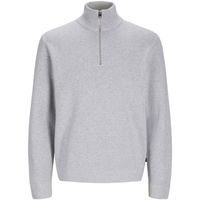 jack  jones jersey 12269288 jprblamilano stitch knit half zip jnr light grey mela para nino