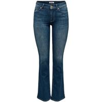 only pantalon de campana 15353700 blush mid flared-dark blue denim para mujer