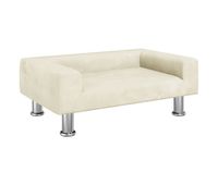vidaxl cama para perros de terciopelo crema 70x45x265 cm
