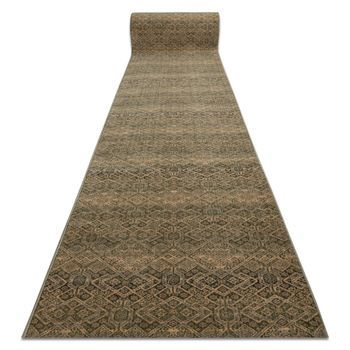 Alfombra De Pasillo Lana Keshan 1044/53533 Oriental Beige / Verde 80cm 80x930 Cm