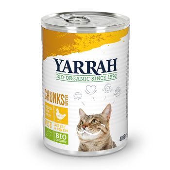 Yarrah Organic Chunks Saver Pack 12 x 405g - Organic Chicken with Organic Nettle & Organic Tomato in Sauce