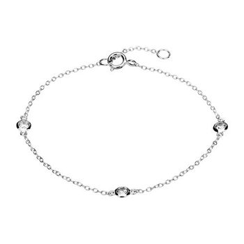 Pulsera de plata esterlina 925 con circonita cúbica