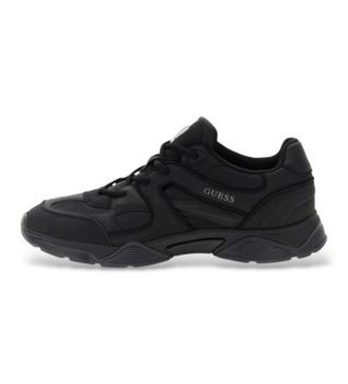 Guess para hombre. FMFCARELL12 Zapatillas Caracol negro (41), Plano, Cordones, Casual
