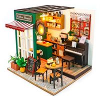 cafe de la tarde maqueta 3d realista con gran detalle y luces led 22x19x195 cm color multicolor