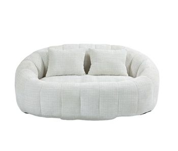 Sofá puff - grande - reposacabezas alto, cómodo, versátil - beige