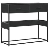 mesa consolarmesa de entradarmesa auxiliar de madera contrachapada negro 90x35x80 cm