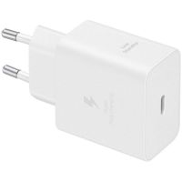 cargador samsung usb-c 45 w gan power delivery pps blanco con cable 18 m
