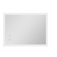 kleankin espejo de bano con luces led regulable en 3 colores 80x60 cm funcion antivaho funcion de memoria interruptor tactil