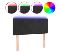 vidaxl cabecero con led de terciopelo negro 100x5x7888 cm