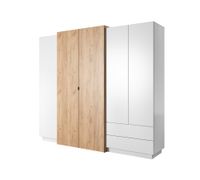 armario efecto madera blanco y crema