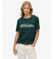 superdry para mujer w1011735a camiseta supply co relaxed verde s casual algodon manga corta