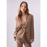 liu jo chaqueta blazer en tejido resca para mujer