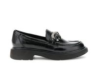 mocasines brillantes efecto piel arrugada con adorno metalico black 40
