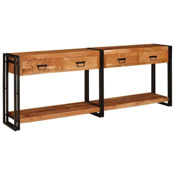 Mesas Consola 2 Uds. Marrón 200 X 33 X 75 Cm Vidaxl