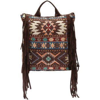 Misako Mochila Vana mochila jacquard flecos para mujer