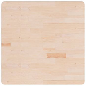 Tablero De Mesa | Tablero Escritorio Cuadrada Madera De Roble Sin Tratar 90x90x2,5cm