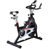 homcom bicicleta estatica con volante de inercia de 8 kg pantalla lcd y sillin y manillar ajustables 103x48x115 cm negro   aosom espana