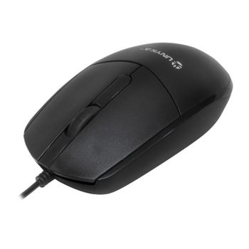 Ratón UNYKAch UK A128 USB 1200 DPI Negro Ambidiestro Plug and Play