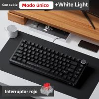 teclado mecanico inalambrico ajazz ak820pro bluetooth 51 24g usb-c cableado intercambiable en caliente rgb para juegos con montaje gasket