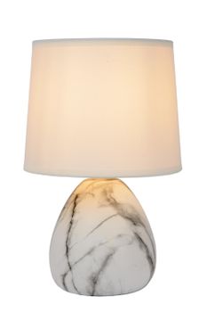 Lámpara de mesa de cerámica 1xe14, blanco