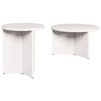 Mesa De Centro 49x49x28 Cm Madera - Blanco