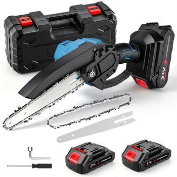 Sierra eléctrica sin escobillas de 8 pulgadas, motosierra eléctrica de una mano, herramienta de jardinería para trabajar la madera, sierra de poda para batería Makita de 21v