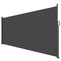outsunny toldo lateral retractil proteccion visual para exteriores resistente al agua uv 50 420 x 185 cm gris oscuro   aosom espana