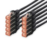 digitus 10x cable de red cat6 sftp s-stp 025 m negro