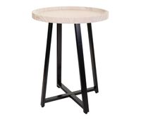 mesa centro de metal negro d45x57