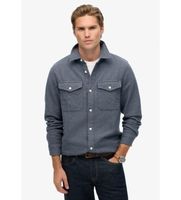 superdry para hombre m4011019a camisa merchant heavy flannel shirt azul xl casual algodon manga larga