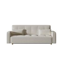 sofa escandinavo convertible de 3 plazas en tejido boucle blanco copenhague