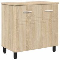 unidad de tocador de bano roble sonoma 60 x 35 x 60 cm vidaxl