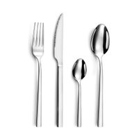 cuberteria 24 piezas con cuchillos carne  acero