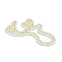 iluminacion led decorativa de plastico deer amarillo 21x34x2 cm