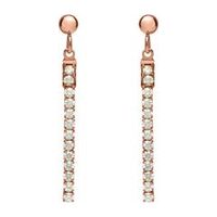 pendientes de acero inoxidable pulido en oro rosa