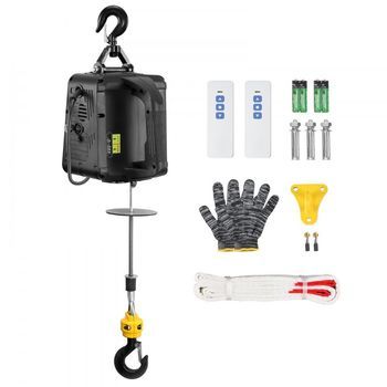 Cabrestante Eléctrico Portátil 2 En 1 De 1500 W Con Control Remoto Y Capacidad De 498 Kg Tekmaquinas