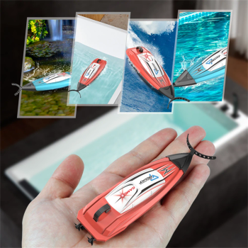 HC 804 2.4G Mini Control Remoto Barco RC de Alta Velocidad LED Luz Verano Impermeable Juguete Motores Duales Piscinas La