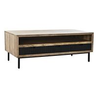 mesa centro mango metal 120x60x45 negro
