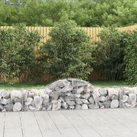 cestas de gaviones 5 piezas  gavion para piedras  gavion decorativo forma de arco hierro 200x50x4060 cm cfw552269