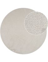 alfombra portivo crema 120 cm redondo