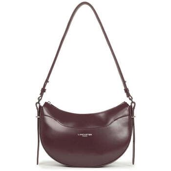 LANCASTER Bolso de mano Media luna Suave Ace Cuero Borgoña Oscuro para mujer
