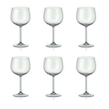 Copas de vino 350ml peony - set de 6