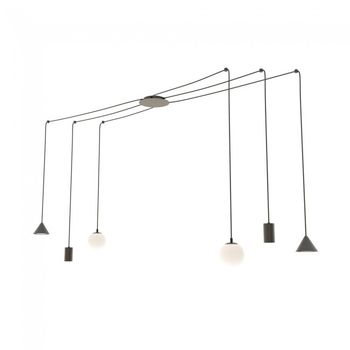Lámpara de techo madri negro (6 luces)