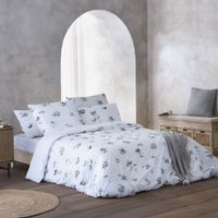 funda nordica tulipa cama 135 cm - 220x220 cm algodon 200 hilos cierre con botones