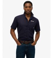 superdry para hombre m4011007a camisa resort merchant store marino l casual lino manga corta