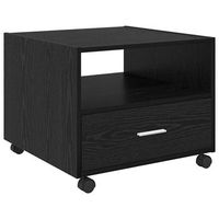 mesa de cafe - mesa de centro - mesa baja roble negro 55 x 55 x 45cm madera de ingenieria