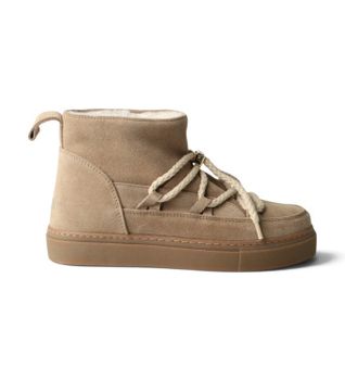 Inuikii para mujer. 1001.001.0092 Botas de Piel Classic Low beige (38), Plano, Cordones, Casual