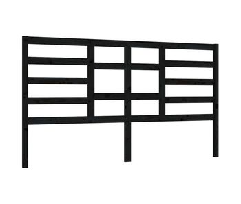 Vidaxl cabecero de cama madera maciza de pino negro 206x4x104 cm