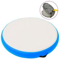 esterilla inflable de gimnasia y bomba pvc azul 100x100x15 cm vidaxl