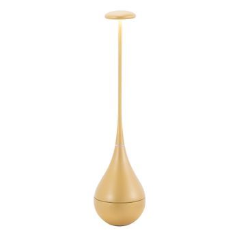 Zafferano Dondolina - Lámpara De Mesa Led Recargable Ip65, Inalámbrica, Con Regulador Táctil - Diseño Italiano, Color Dorado
